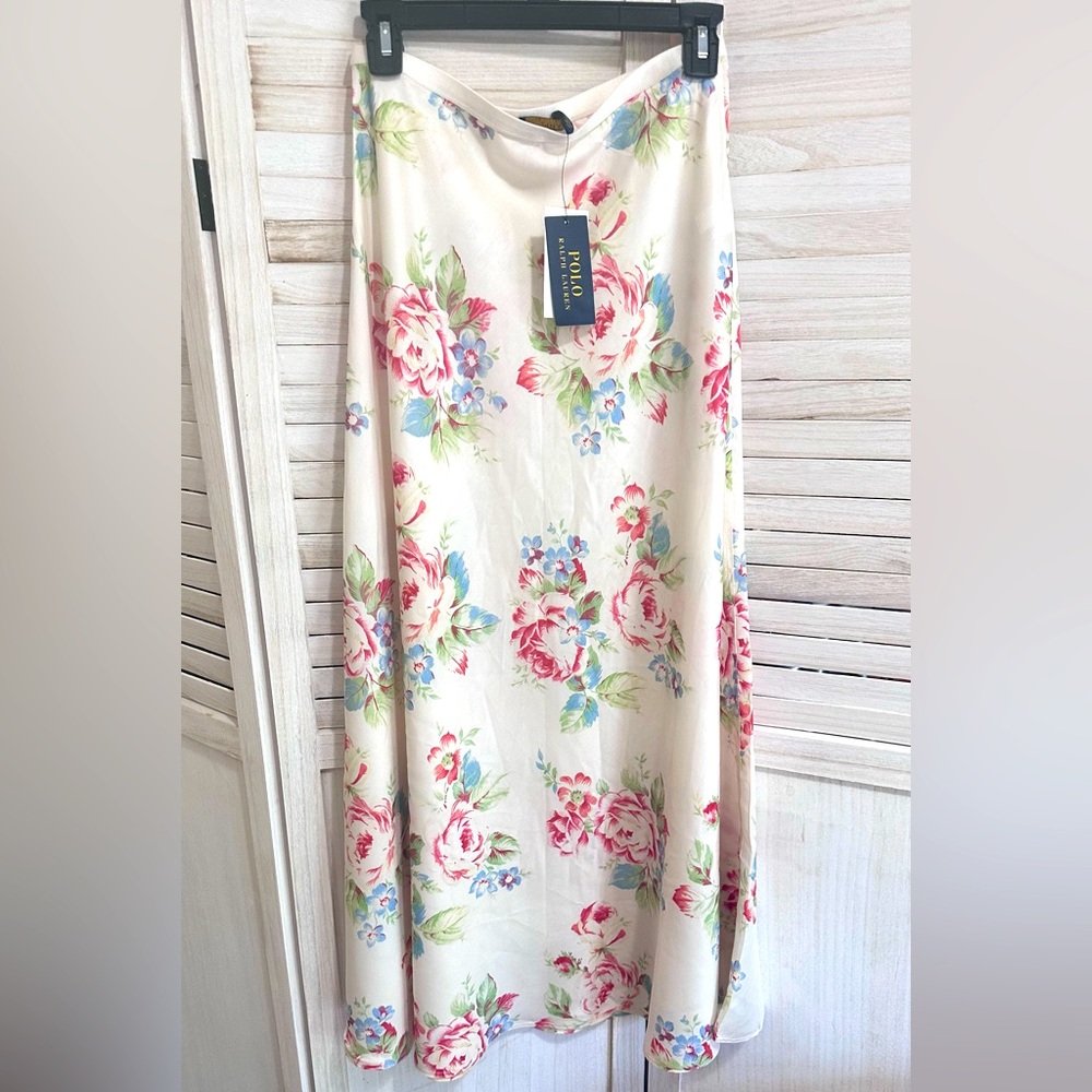 New-Polo Ralph Lauren A-Line Floral Skirt